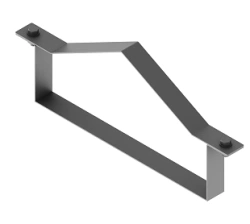 Clamp of gable snow cover belt type ONL FXT 000x00, with dimensions from 100x40 mm to 600x200 mm, with thickness