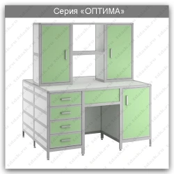Laboratory island table Optima Series: SLO.03.01