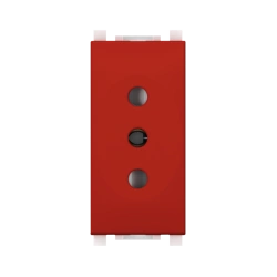 CADUCEUS ALING Experience flush-mounted socket outlet without grounding with blinds 10A, 250V~, 1M, red, art. 74121.4