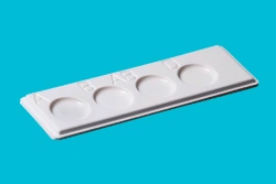 Single-use 4 well polymer immunological plate (white). Item No.: M-02