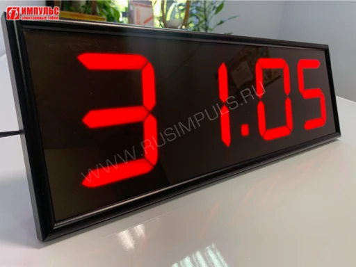 Digital Wall Clock with NTP Synchronization - Impulse-NOVA-100-R-ETN-NTP