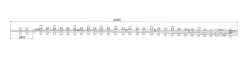 Curved frame rail of P65 type with straight shank of the project 2451.05.020-01