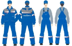 Women's suit (jacket, dungaree) against thermal risks of electric arc with protection level up to 6.6 cal/cm2 made of "PROTE" fa