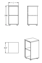 Shelving unit (series 401.077)