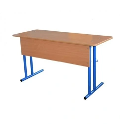 Pupil's table "Shkolnik" 2-seater non-adjustable with table top tilt angle, article no. 50091