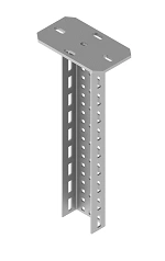 U-shaped suspended profile BSUF 10K-000, with overall dimensions from 100x50x200 mm to 100x50x2000 mm, with metal thickness 4,0