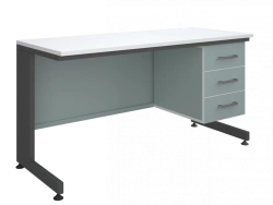 Laboratory table with pedestal type 2 low 2
