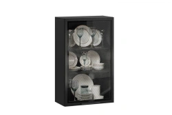 Gerda Anthracite LD.279490.000 Front door high 600 glass (Black )