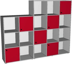 Wooden office shelving unit ST-2
