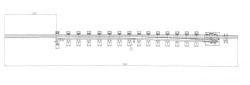 Straight frame rail of P65 type with curved shank of the project 2766.31.000-01