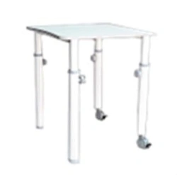 Single-seat pupil's table with height adjustable rectangular table top with possibility of grouping for group classes