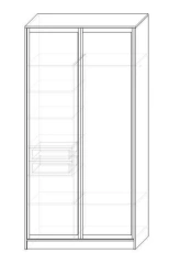 Children's wooden wardrobe for clothes