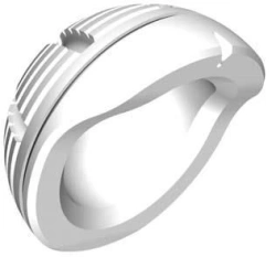 STM cemented acetabular component, dysplastic, diameter 32 mm, size 56