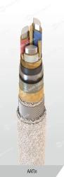 Power cable with aluminium conductors with paper insulation impregnated with viscous or non-flowing composition for voltage 6, 1