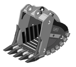 Heavy duty rock bucket RDX-83.22d-J70(5)WS