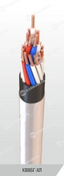 Control cable with copper conductors with insulation and sheathing made of polyvinylchloride plasticate, in cold-resistant versi