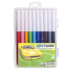 Crayons "Cars", 10 colours, washable, plastic pencil case, Europodweight
