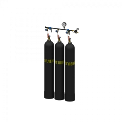 Carbon dioxide discharge ramp for three cylinders CRU-3
