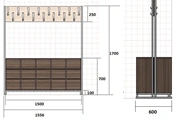 Cloakroom section 2-sided. Item no. TMG15/4