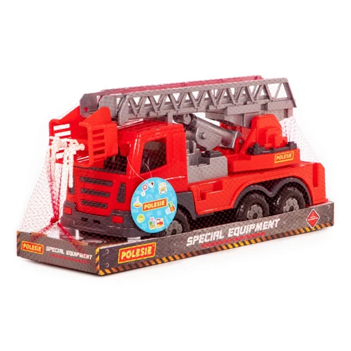 Realistic Fire Truck Toy with Retractable Ladder - Prestige Model 79701