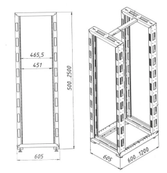 Floor standing DT Standart STLR 12-50U telecoms cabinets (racks)