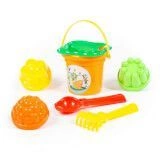 Set No. 26: small bucket, flower strainer, trowel No. 2, rake No. 2, 3 moulds, Article No. 2181.