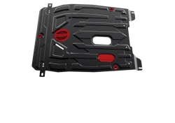 Crankcase protection + gearbox protection + fixing kit, AutoBronya, Steel, Daewoo Gentra 2013-2016, V - 1.5/Ravon Gentra 2016-,