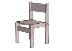 Height adjustable children's chair