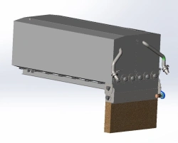 Installation for distribution of dry mixtures, installed on the chassis of a tractor, Bastion RCC