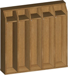 Children's household wooden furniture, "DSK-Mebel" brand. Children's hinged cupboard for towels