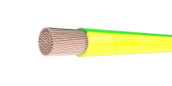 Flexible wires for electrical installations, with insulation made of polyvinylchloride plastikat of reduced fire hazard, without
