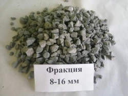 Crushed stone from dense rocks for road construction, fraction from 8 to 16 mm
