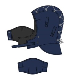Heat-resistant helmet for protection against thermal risks of electric arc and low temperatures, model ENERGO NZPSH-4