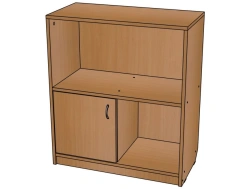Shelving unit with door (right) ''DU-St1'' from the set ''Didactic corner'' / SZh49
