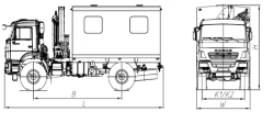 Special emergency vehicle model 676524-12 with CMU (JSC "INMAN IM50, IM55, IM77, IM150, IT150, IM180; "UZST ANT4, 4-1, A Ltd.