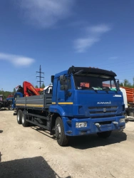 Special purpose vehicle with KMA type hydraulic loading crane on the basis of KAMAZ 43118 and its modifications 41K03N-U5