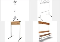 Metal floor coat rack