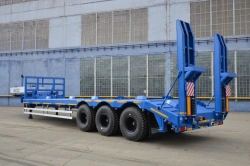 Semitrailer Politrans 9416-010. In design: metal platform with load platform, with flatbed in the front part of the trailer.