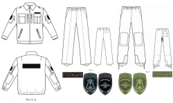 Summer costume for employees of separate subdivisions of the extra-departmental security service of the Ministry of Internal Aff