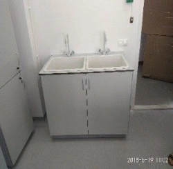 Laboratory bench with 2 sinks TV-SLTM-05.01