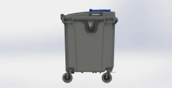Mobile waste bin 1100 l Art.29.C19.W (20.807.1.98.PE; 21.056.98.PE.W)