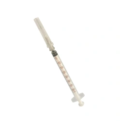 Single-use three-detail sterile injecting syringe with single-use insulin needle insulin interventions