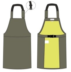 Men's apron for protection against sparks and splashes of molten metal, scale made of flame-retardant fabric, model TS-43 Apron