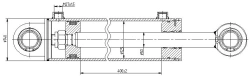 Hydraulic cylinder 1145.00.00.00.00 (125x50-400, mm), 16MPa