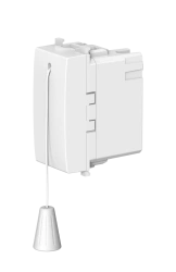 CADUCEUS ALING Experience Flush-mounted switch with cord, 16AX, 250V~ , 1M, white, item no. 72117.0