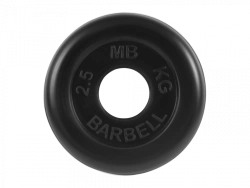 MB-PltB51-2,5 Standard rubber disc, black, 51 mm, 2,5 kg