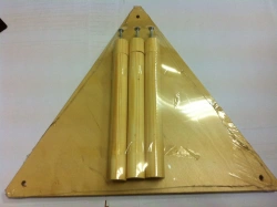 Wooden rack for storing round palettes