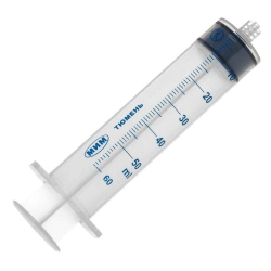 Single-use syringe, three-detailed, sterile, with nominal capacity of 50 ml, for syringe pumps according to TU 9398-020.