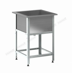 Washing tub with table VMES (Welded wash tub with economy worktop (without edge) VMES)