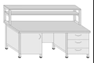Metal laboratory table and bench STF-3(m)